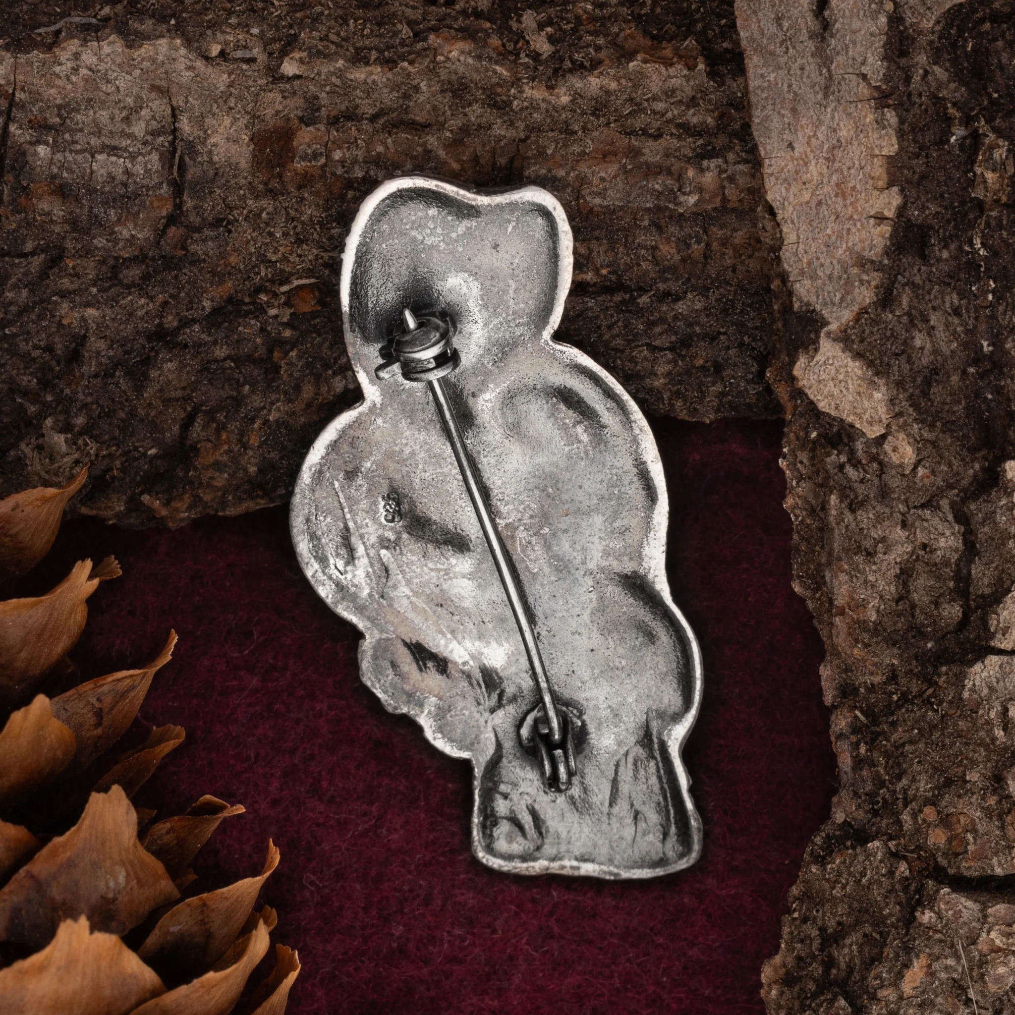 Birdman Brooch, Silver - Image 3