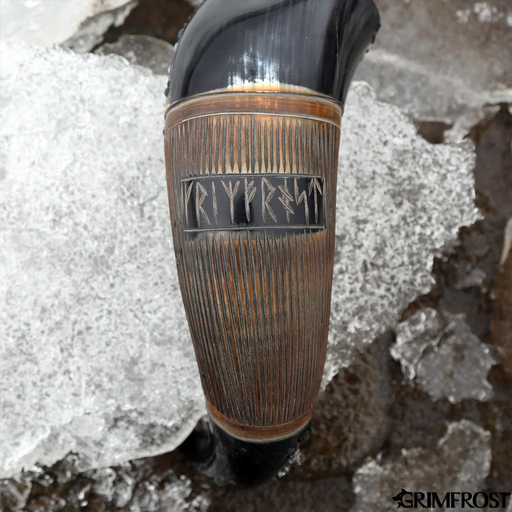 Carved Drinking Horn, Large - Image 3