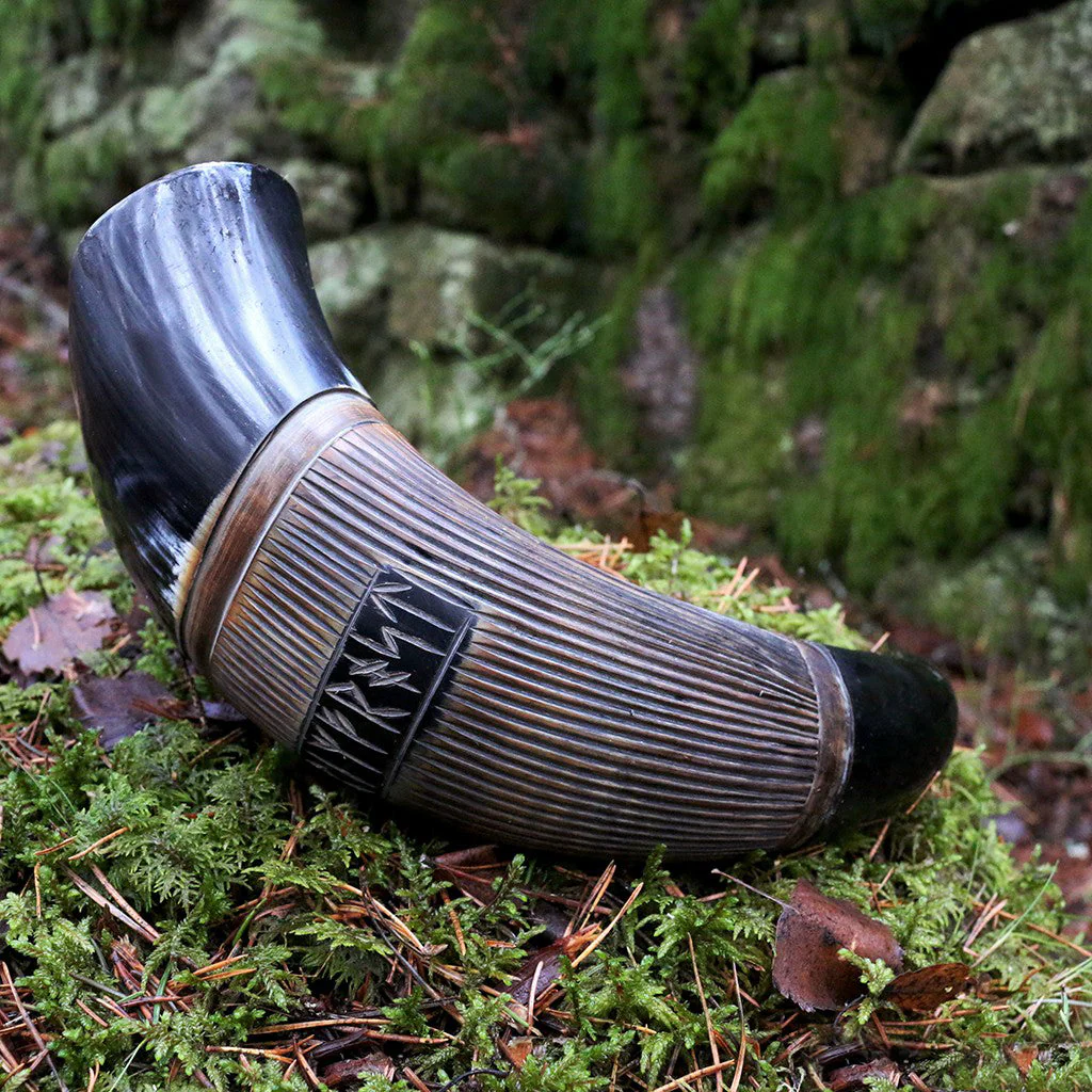 Carved Drinking Horn, Large - Image 4