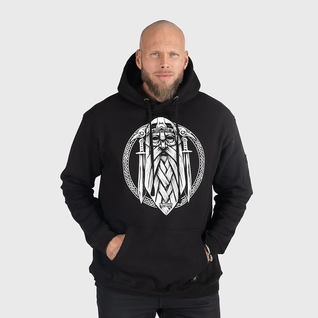 Premium Hoodie, Odin, Black - Image 3