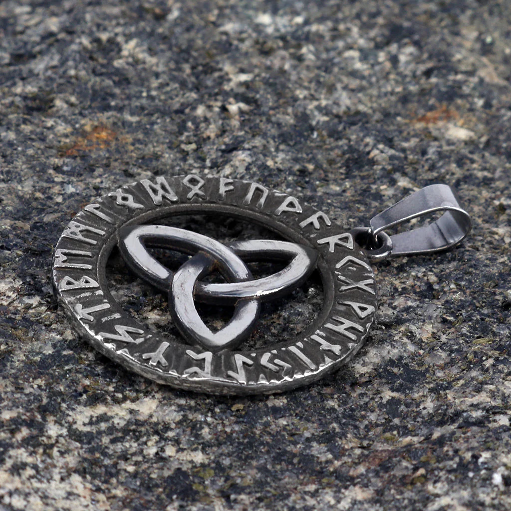 Runic Triquetra Pendant, Stainless Steel - Image 3