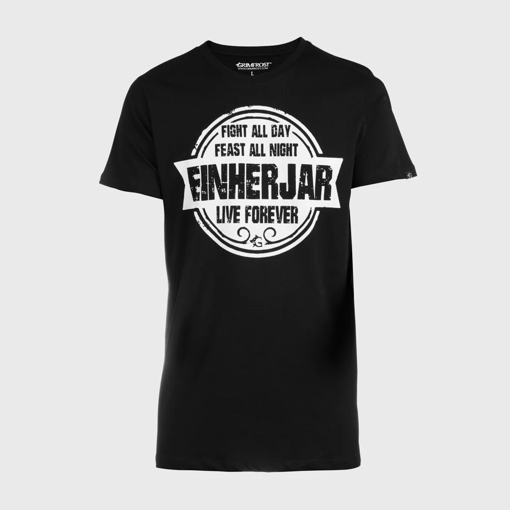 Premium Tee, Einherjar Feast, Black - Image 3