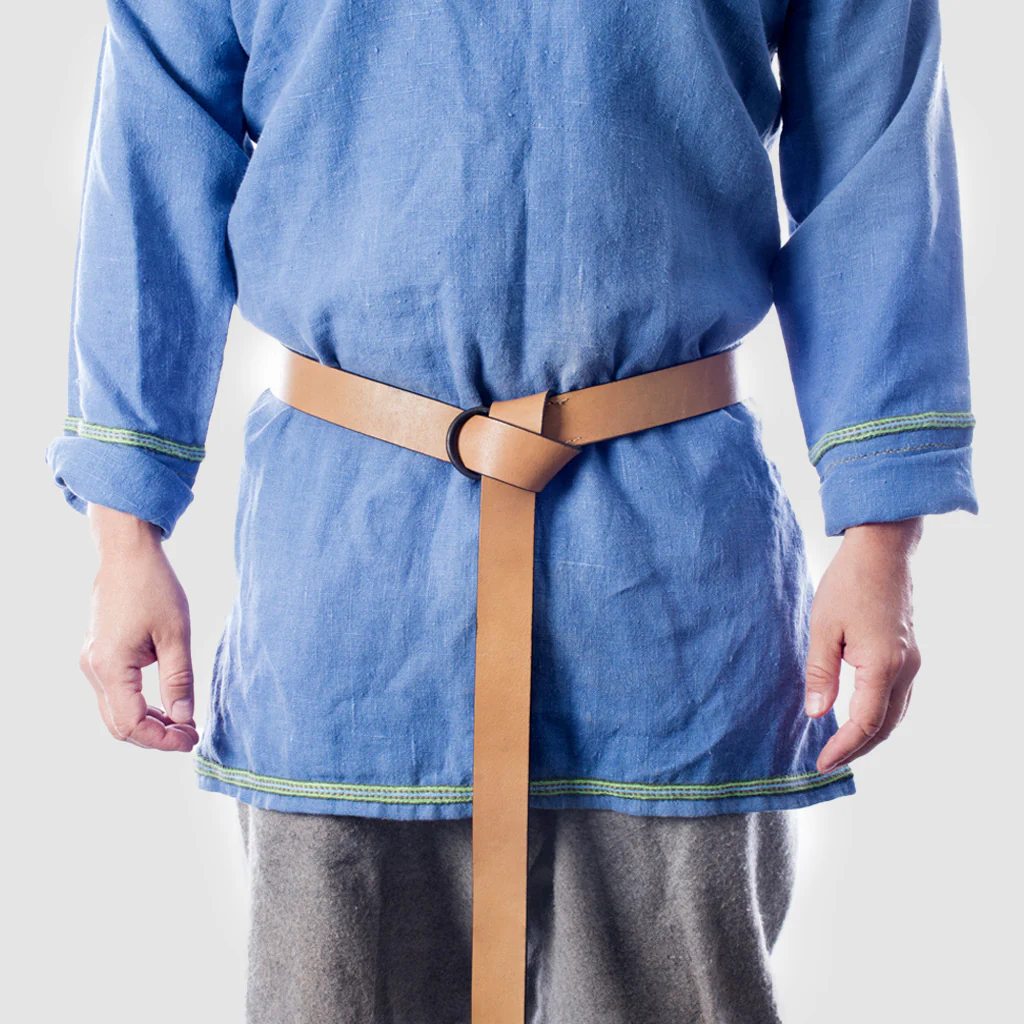 Viking Leather Belt, Iron Ring - Image 5