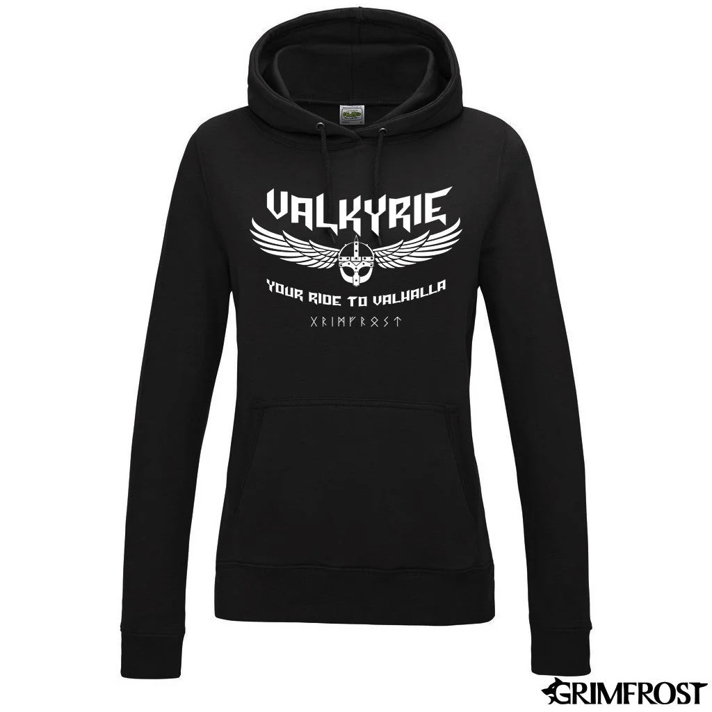 Women's Premium Hoodie, Valkyrie, Black - Image 4
