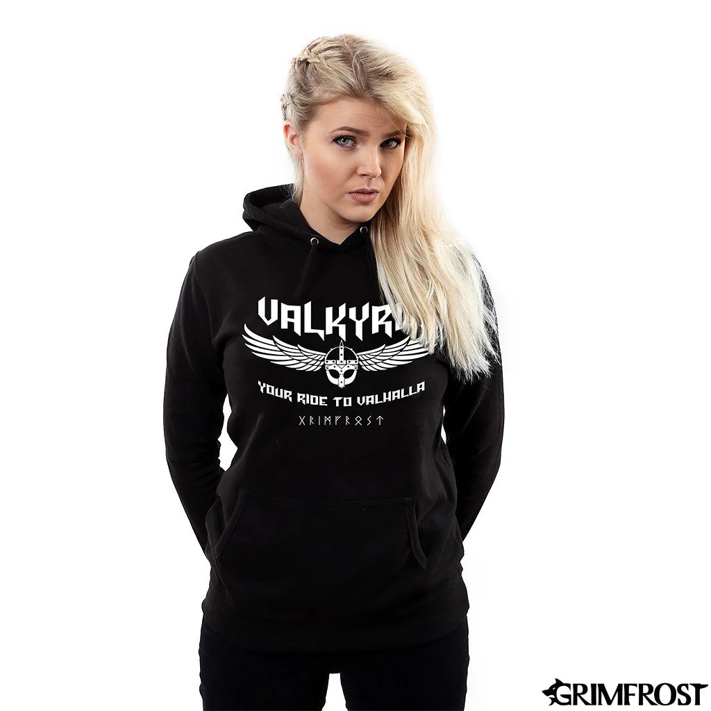 Women's Premium Hoodie, Valkyrie, Black - Image 5